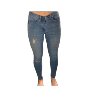 #1030 Mudd lightwash skinny distressed high rise jegging sz 7